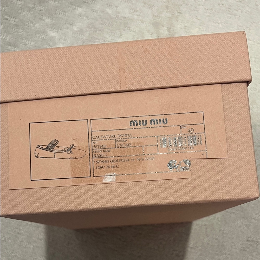 Miu Miu Blush Pink Ballet Calzature Donna Satin